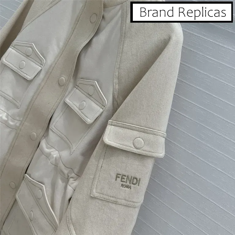 Fendi cotton denim parka